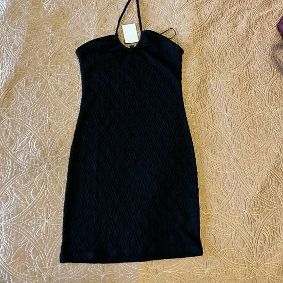 New- H&M Divided Little Black Halter Dress